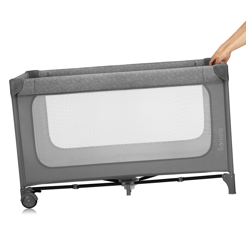 Lionelo Jasmin Easy Fold Grey Stone - Дитяче ліжечко 2 в 1