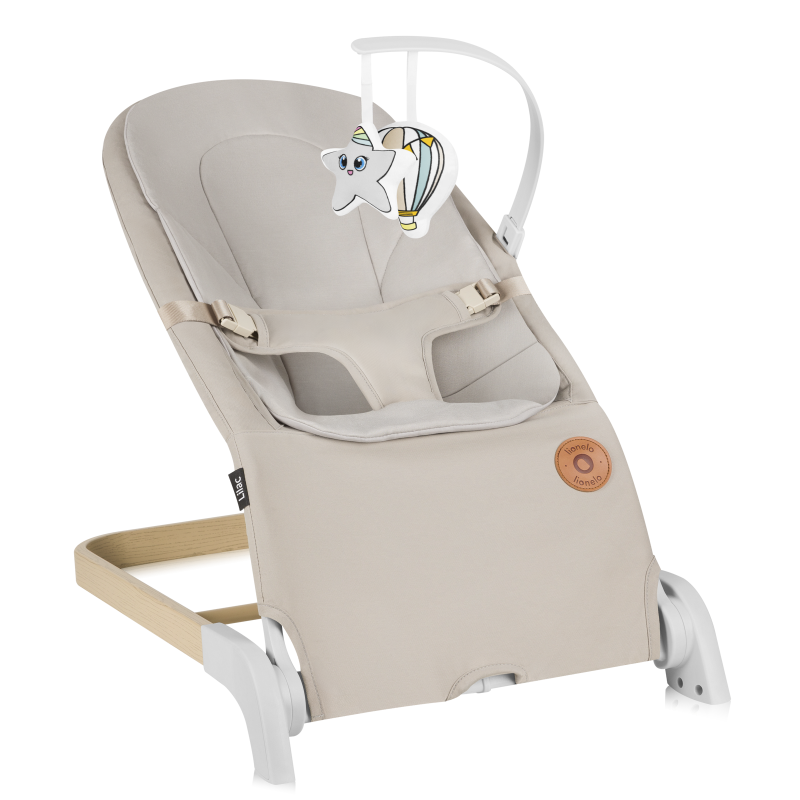 Lionelo Lilac Beige Sand - Крісло-гойдалка