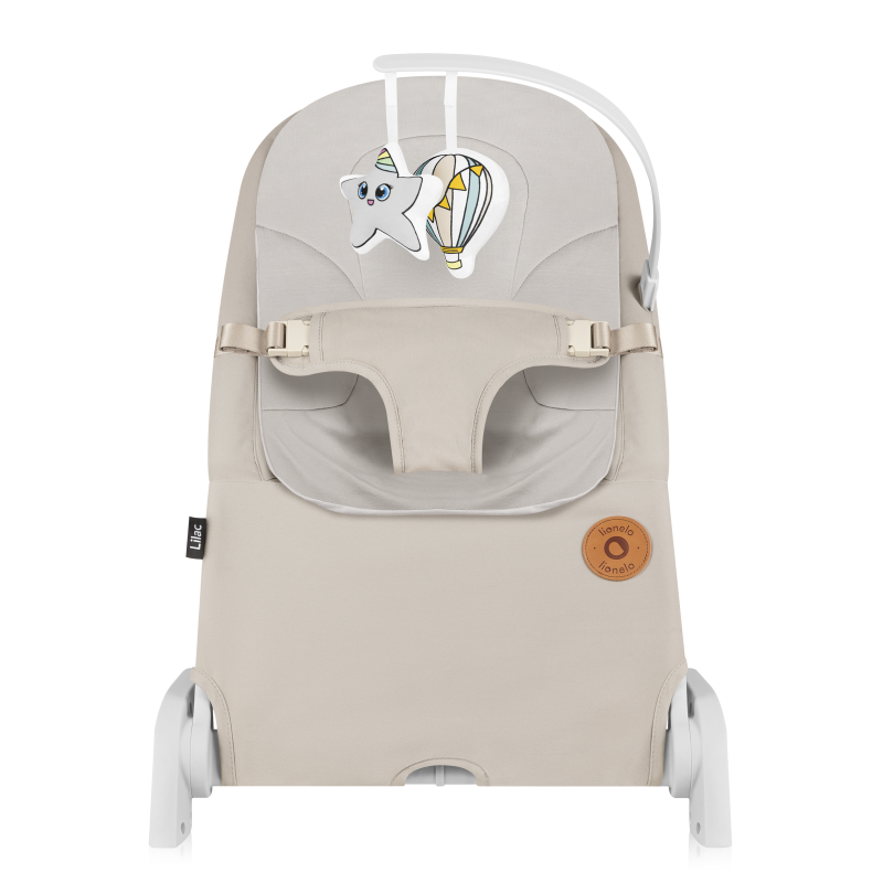 Lionelo Lilac Beige Sand - Крісло-гойдалка