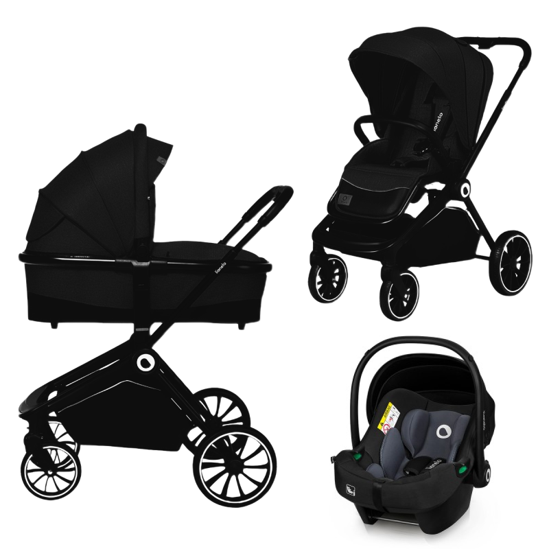 Lionelo Mika Plus Black Onyx 3 в 1 - Багатофункціональна коляска
