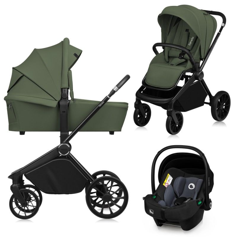 Lionelo Mika Plus Green Olive 3 в 1 - Багатофункціональна коляска