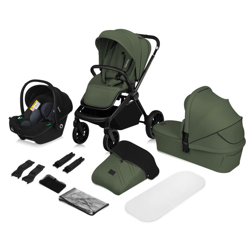 Lionelo Mika Plus Green Olive 3 в 1 - Багатофункціональна коляска