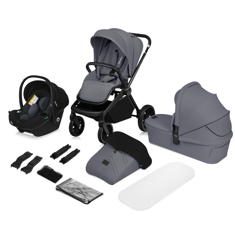 Lionelo Mika Plus Grey Stone 3 в 1 - Багатофункціональна коляска