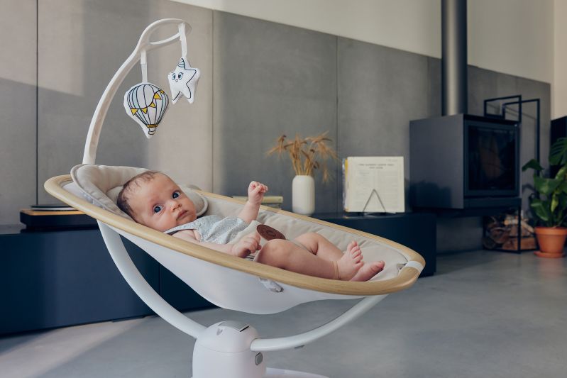 Lionelo Olivia Beige Natural - Крісло-гойдалка
