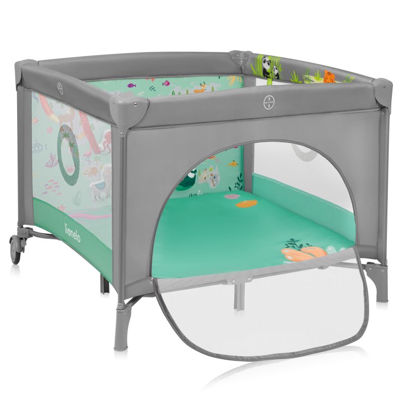 Lionelo Mille Plus Grey Green - дитячий манеж