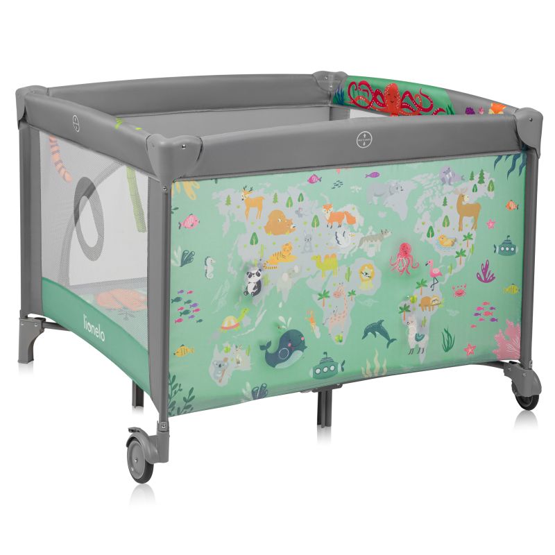 Lionelo Mille Plus Grey Green - дитячий манеж