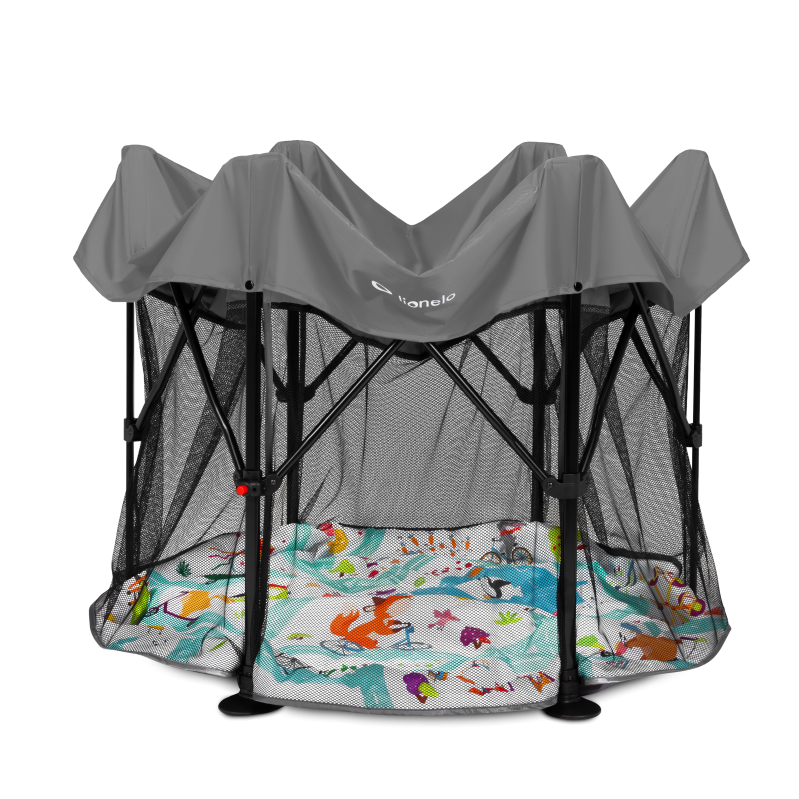 Lionelo Roel Plus Grey Multicolor - Дитячий манеж