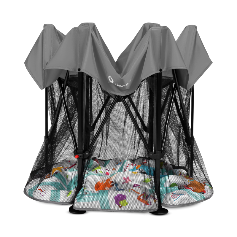 Lionelo Roel Plus Grey Multicolor - Дитячий манеж