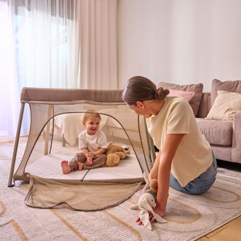 Lionelo Alice Beige Olive - дитячий манеж