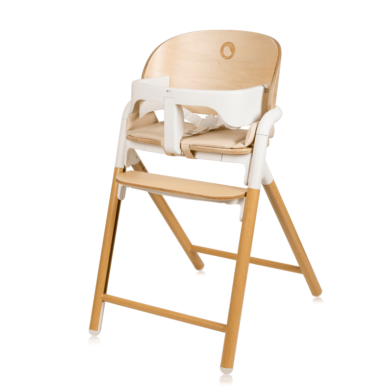 Lionelo Celia White Natural Wood - багатофункціональний дерев’яний стільчик 3 в 1
