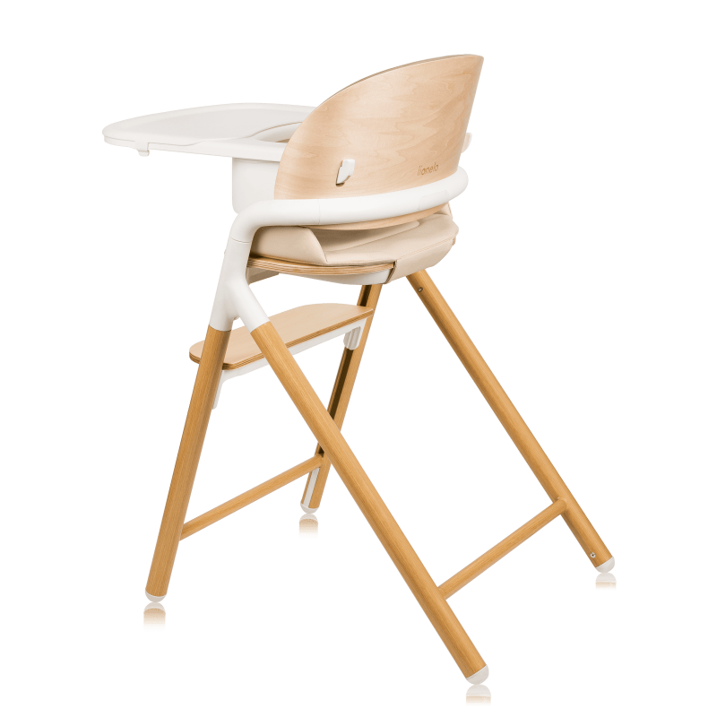 Lionelo Celia White Natural Wood - багатофункціональний дерев’яний стільчик 3 в 1