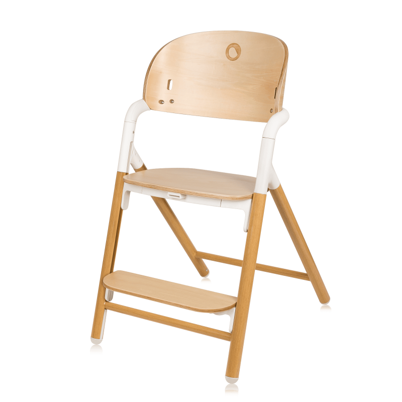 Lionelo Celia White Natural Wood - багатофункціональний дерев’яний стільчик 3 в 1