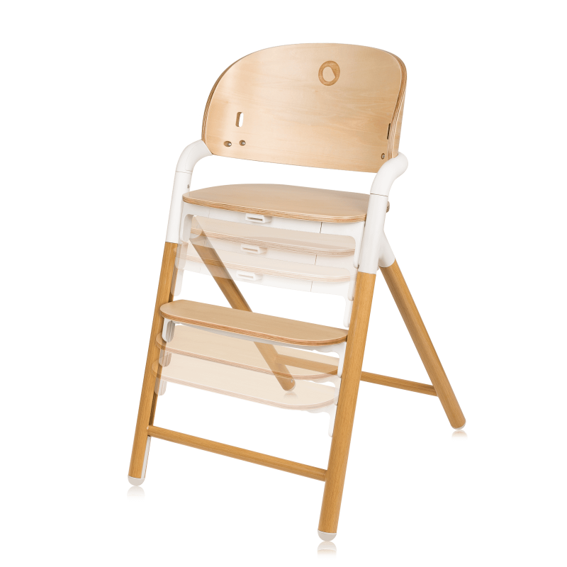 Lionelo Celia White Natural Wood - багатофункціональний дерев’яний стільчик 3 в 1