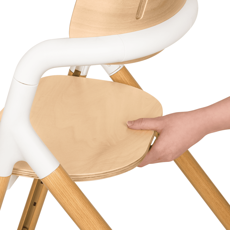 Lionelo Celia White Natural Wood - багатофункціональний дерев’яний стільчик 3 в 1