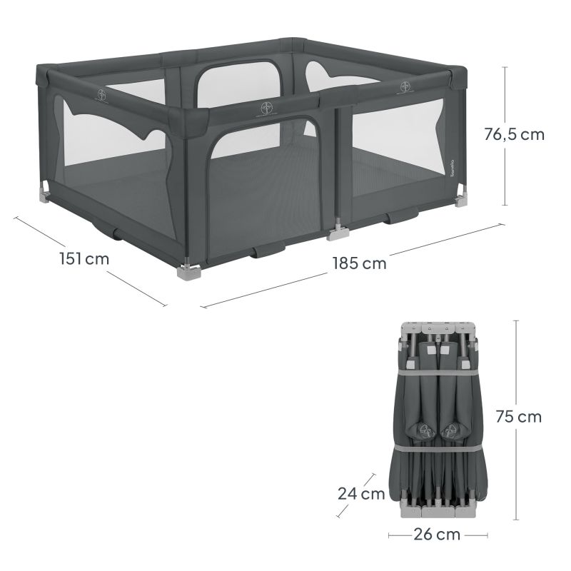 Lionelo Florence Easy Fold Grey Graphite - манеж