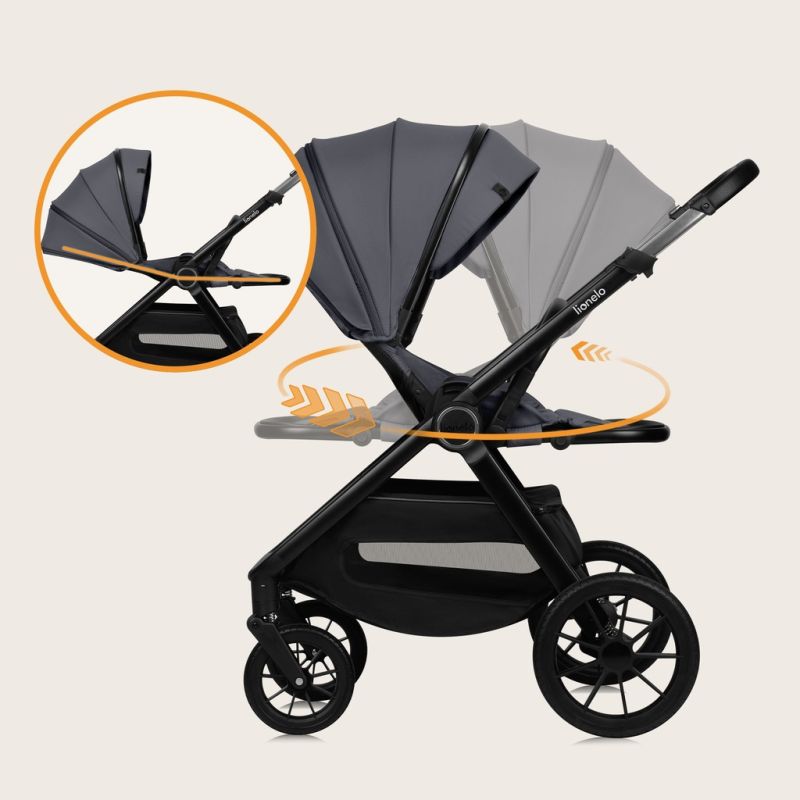 Lionelo Layla 2 в 1 Grey Stone - Багатофункціональна коляска з сидінням