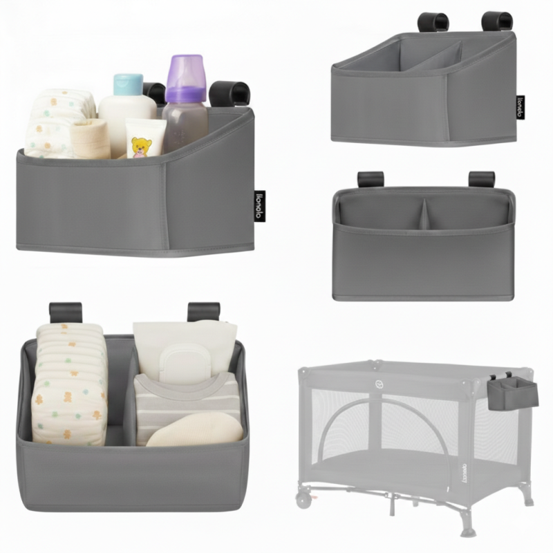 Lionelo Sidepocket Small Grey - Органайзер для ліжечка
