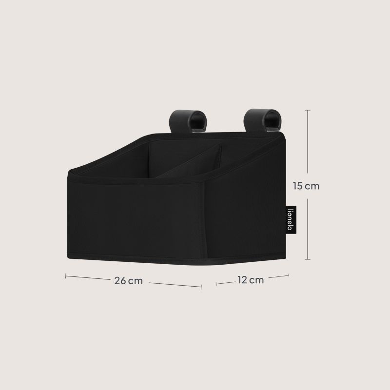 Lionelo Sidepocket Small Black - Органайзер для ліжечка