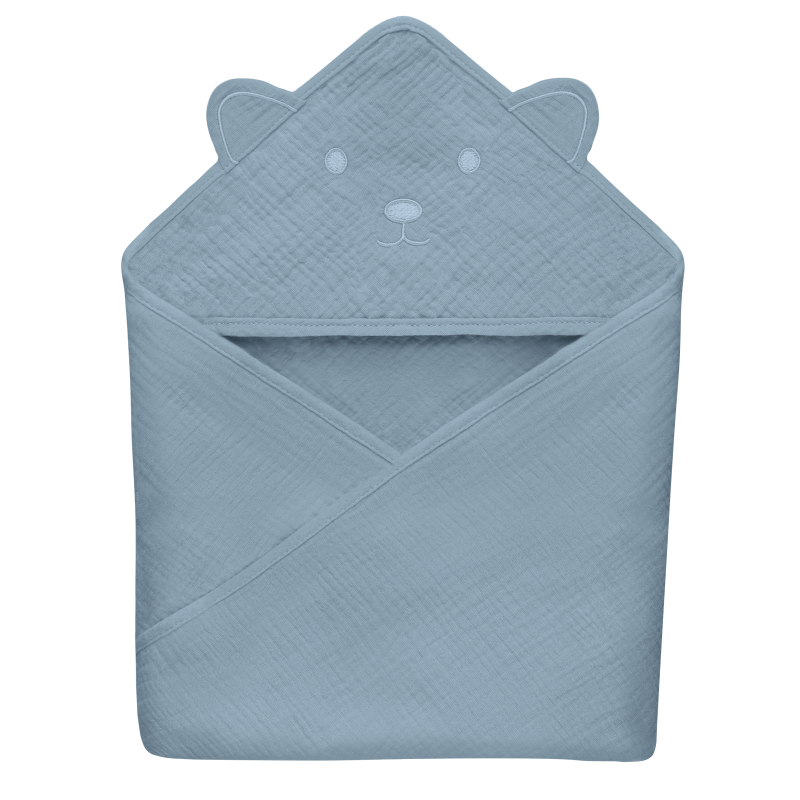 Lionelo Muslin Hooded Towel Grey Sky - Рушник