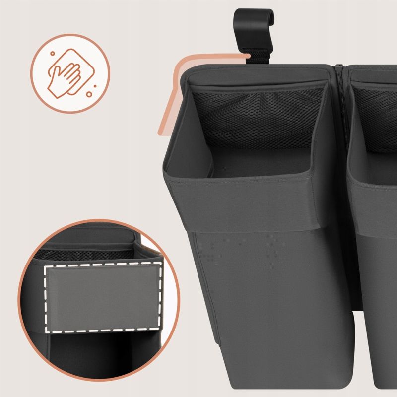Lionelo Sidepocket Large Grey - Органайзер для ліжечка
