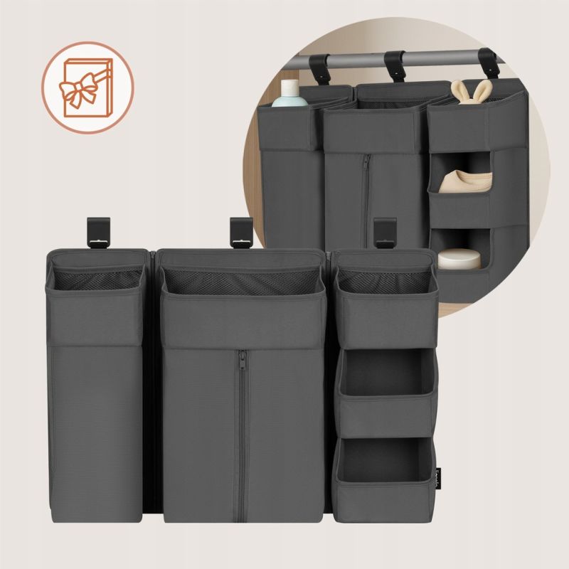 Lionelo Sidepocket Large Grey - Органайзер для ліжечка