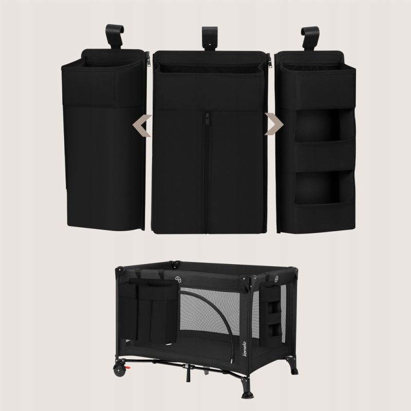 Lionelo Sidepocket Large Black - Органайзер для ліжечка