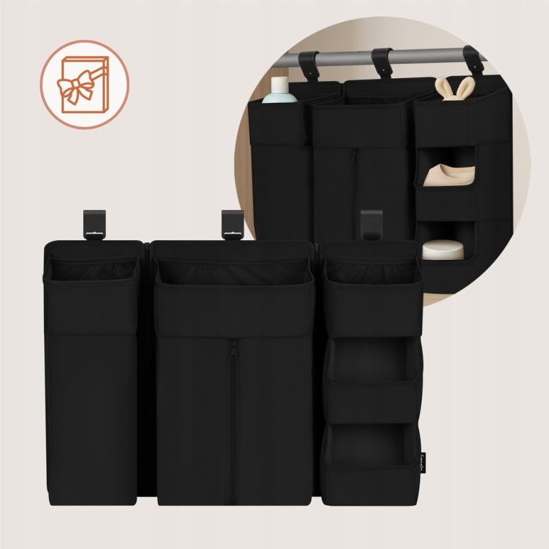 Lionelo Sidepocket Large Black - Органайзер для ліжечка