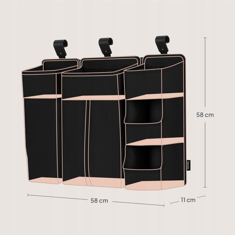 Lionelo Sidepocket Large Black - Органайзер для ліжечка