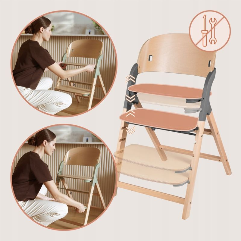 Lionelo Megan Grey Wood - Стільчик для годування