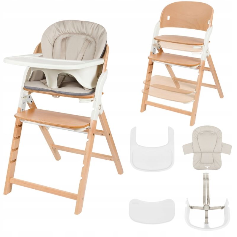 Lionelo Megan White Wood - Стільчик для годування
