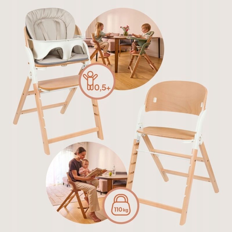 Lionelo Megan White Wood - Стільчик для годування