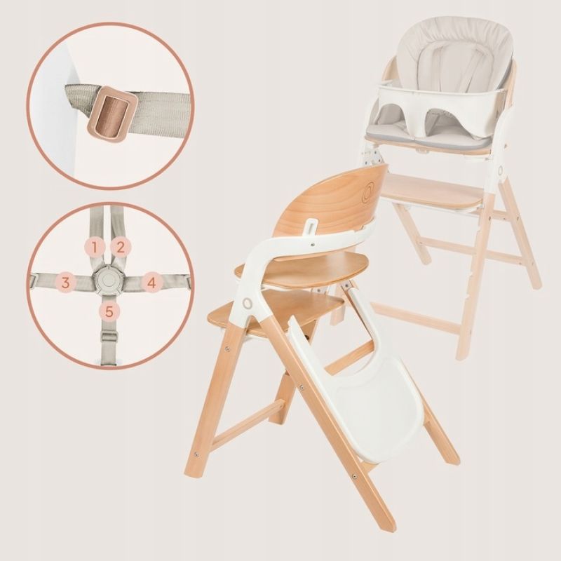 Lionelo Megan White Wood - Стільчик для годування