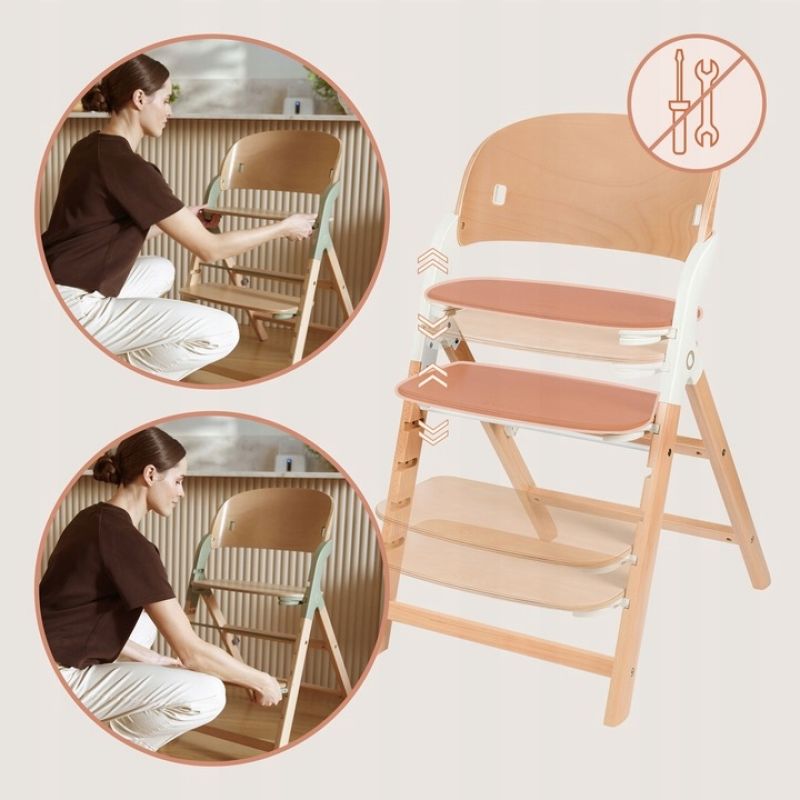 Lionelo Megan White Wood - Стільчик для годування