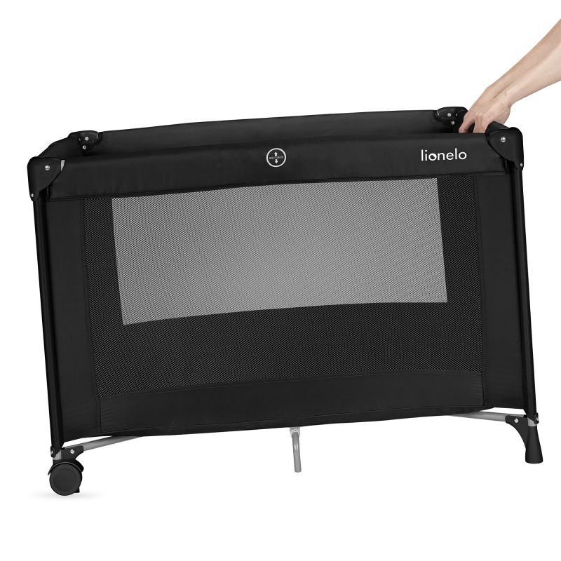 Lionelo Amelie Black Carbon - дитячий манеж