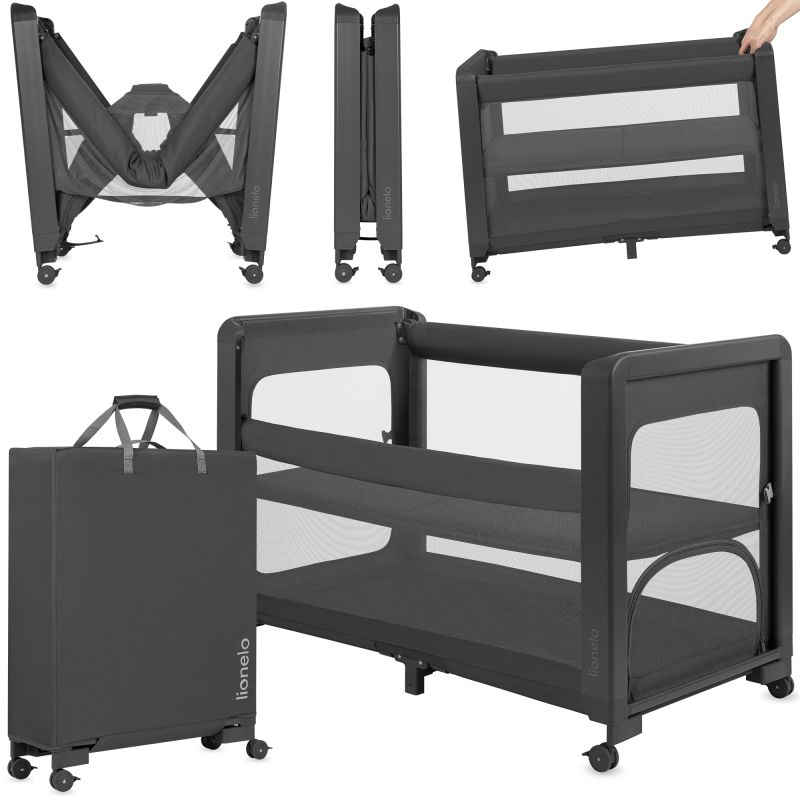 Lionelo Patty Grey Graphite - дитяче ліжечко