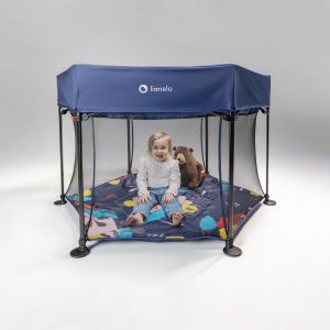 Lionelo Roel Blue Navy - дитячий манеж image