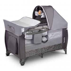 Lionelo Sven Plus Grey Scandi - Дорожнє ліжечко