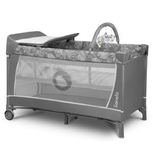 Lionelo Flower Grey Stone - Дитяче ліжко-манеж
