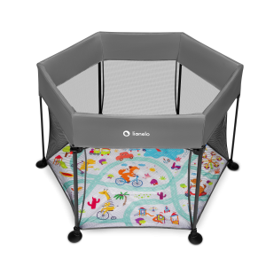 Lionelo Roel Plus Grey Multicolor - Дитячий манеж