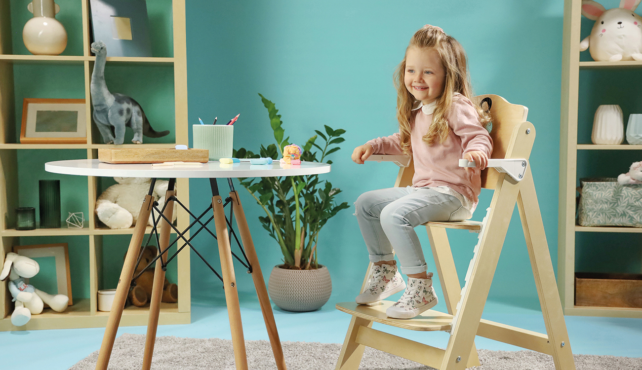 Krzesełko do karmienia 3 w 1 Lionelo Floris White Natural dla malucha i starszaka