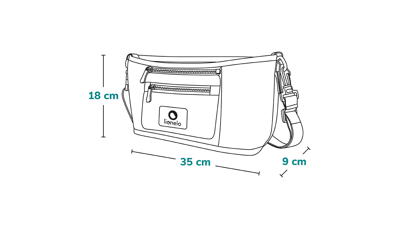 Lionelo Little Cube Green &mdash; organizer do w&oacute;zka